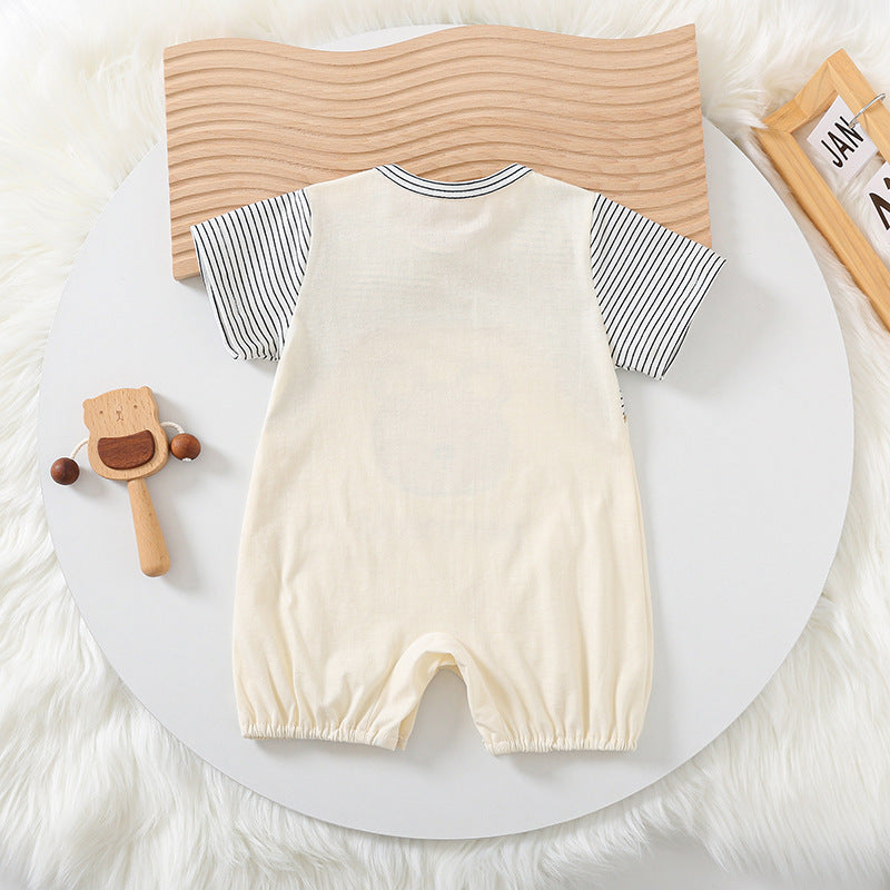 Cartoon Bear Print Short Sleeve