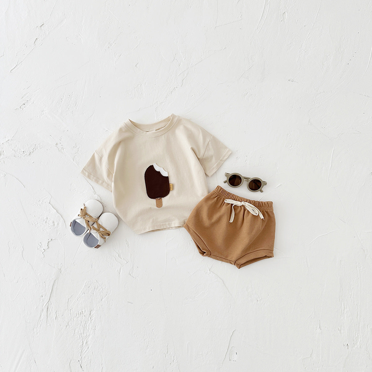Ice Cream Patch Short Sleeve and Shorts