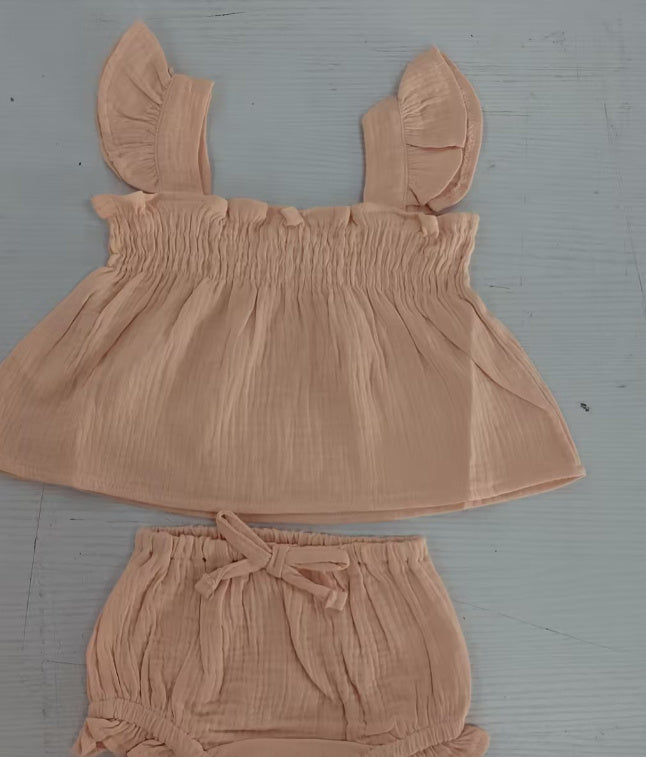 Girls' Green and Pink 2 Piece Suit