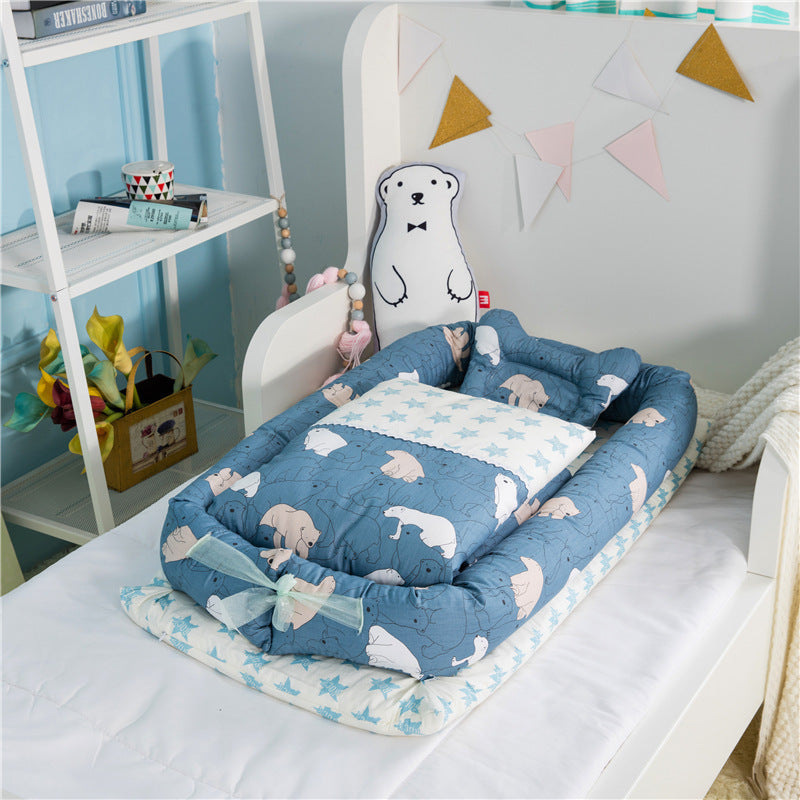 Anti-Pressure Newborn Foldable Portable Crib