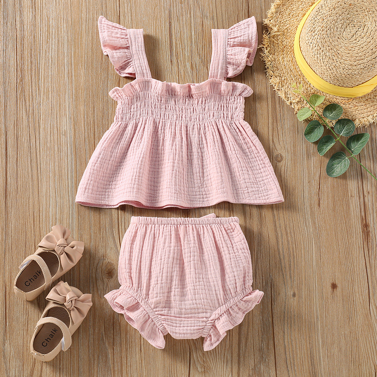 Girls' Green and Pink 2 Piece Suit