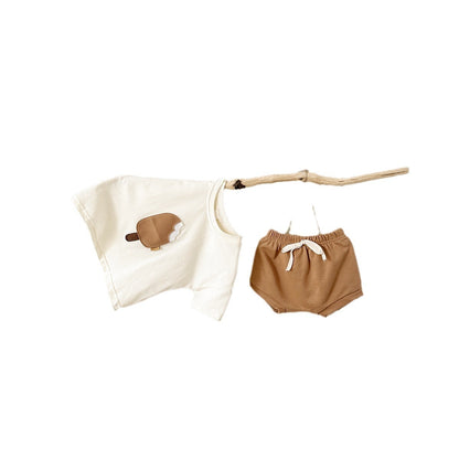 Ice Cream Patch Short Sleeve and Shorts