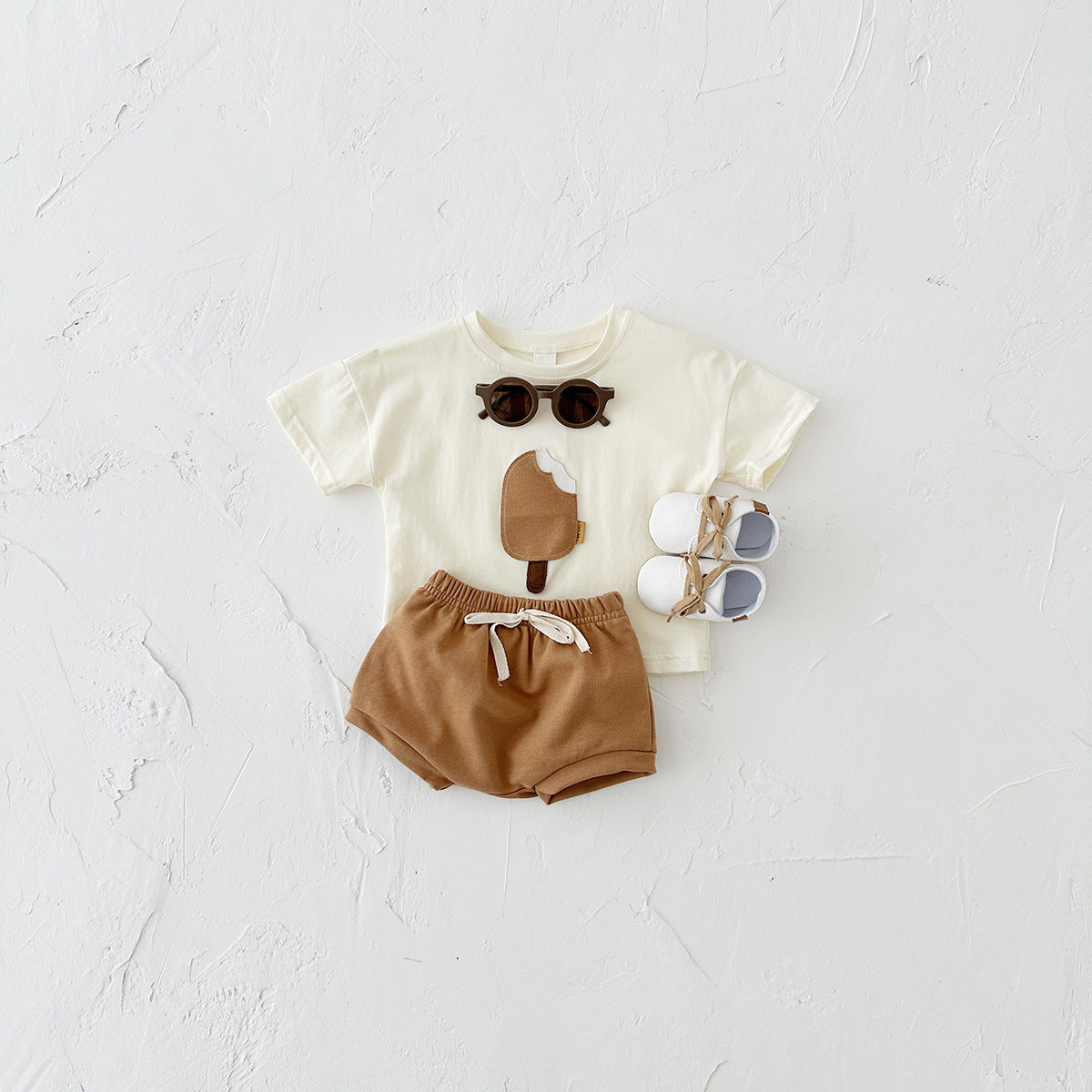 Ice Cream Patch Short Sleeve and Shorts