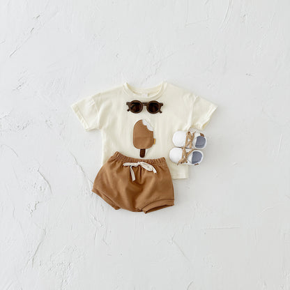 Ice Cream Patch Short Sleeve and Shorts
