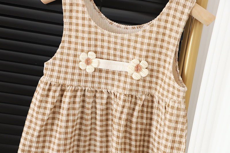 Baby Girl Round-Neck Long-Sleeved Dress